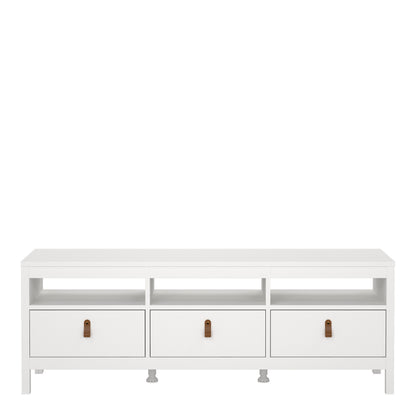 Barcelona Tv Unit 3 Drawers in White