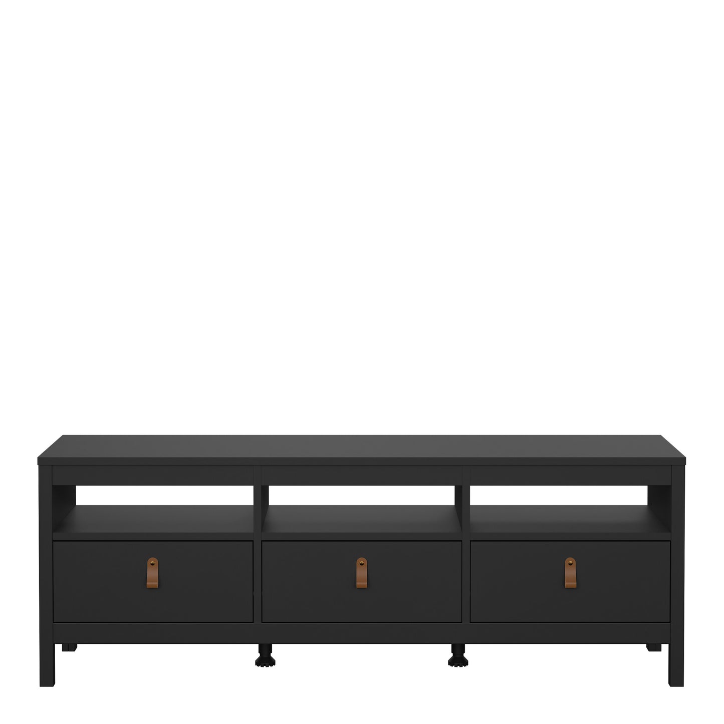 Barcelona TV Unit 3 Drawers in Matt Black