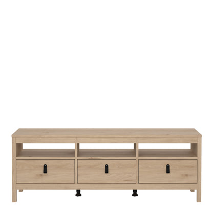 Barcelona TV Unit 3 Drawers in Jackson Hickory Oak