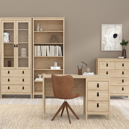 Barcelona Desk 3 Drawers in Jackson Hickory Oak