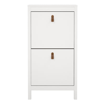 Barcelona Shoe Cabinet 2 Flip Down Doors in White