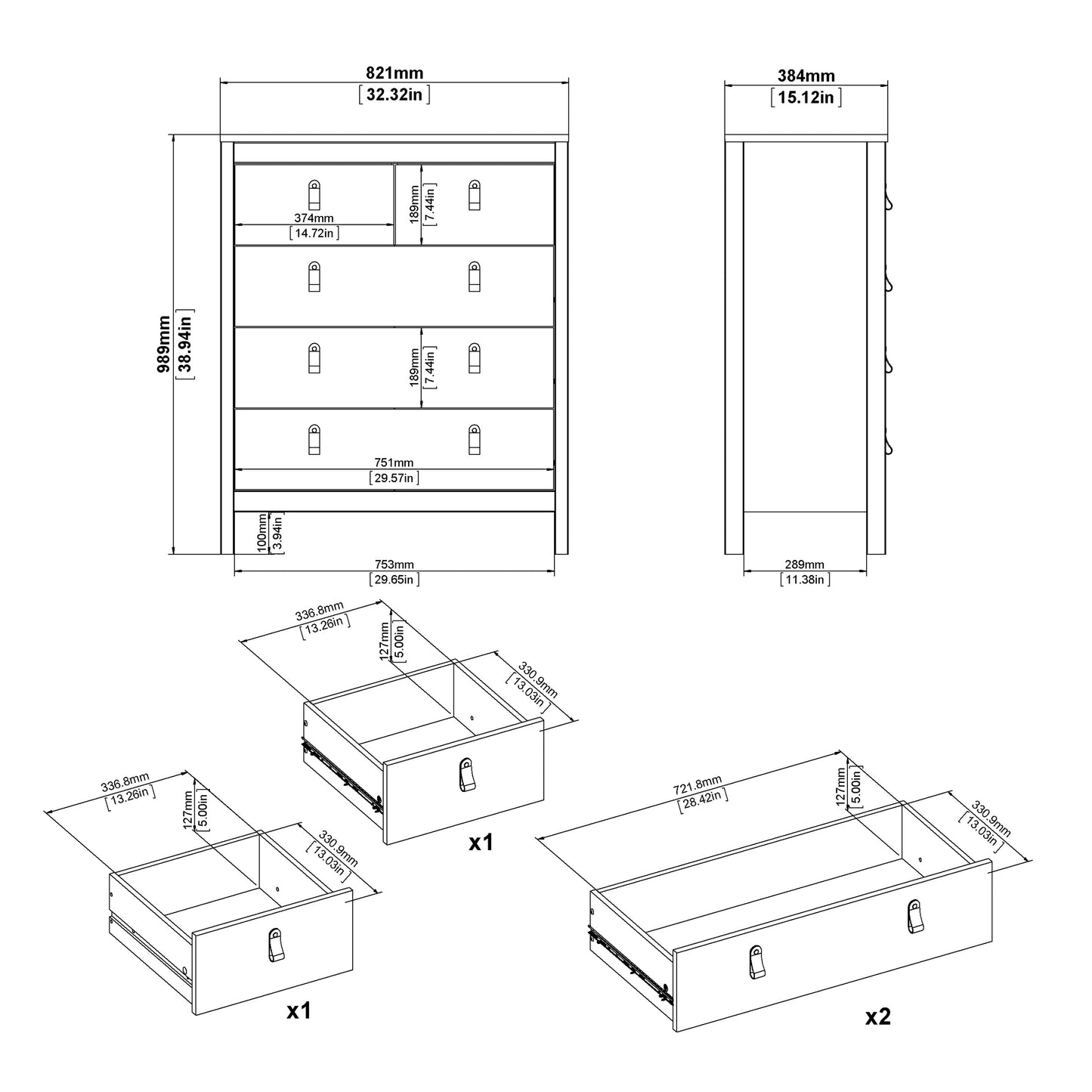 Madrid Bedroom Package in White