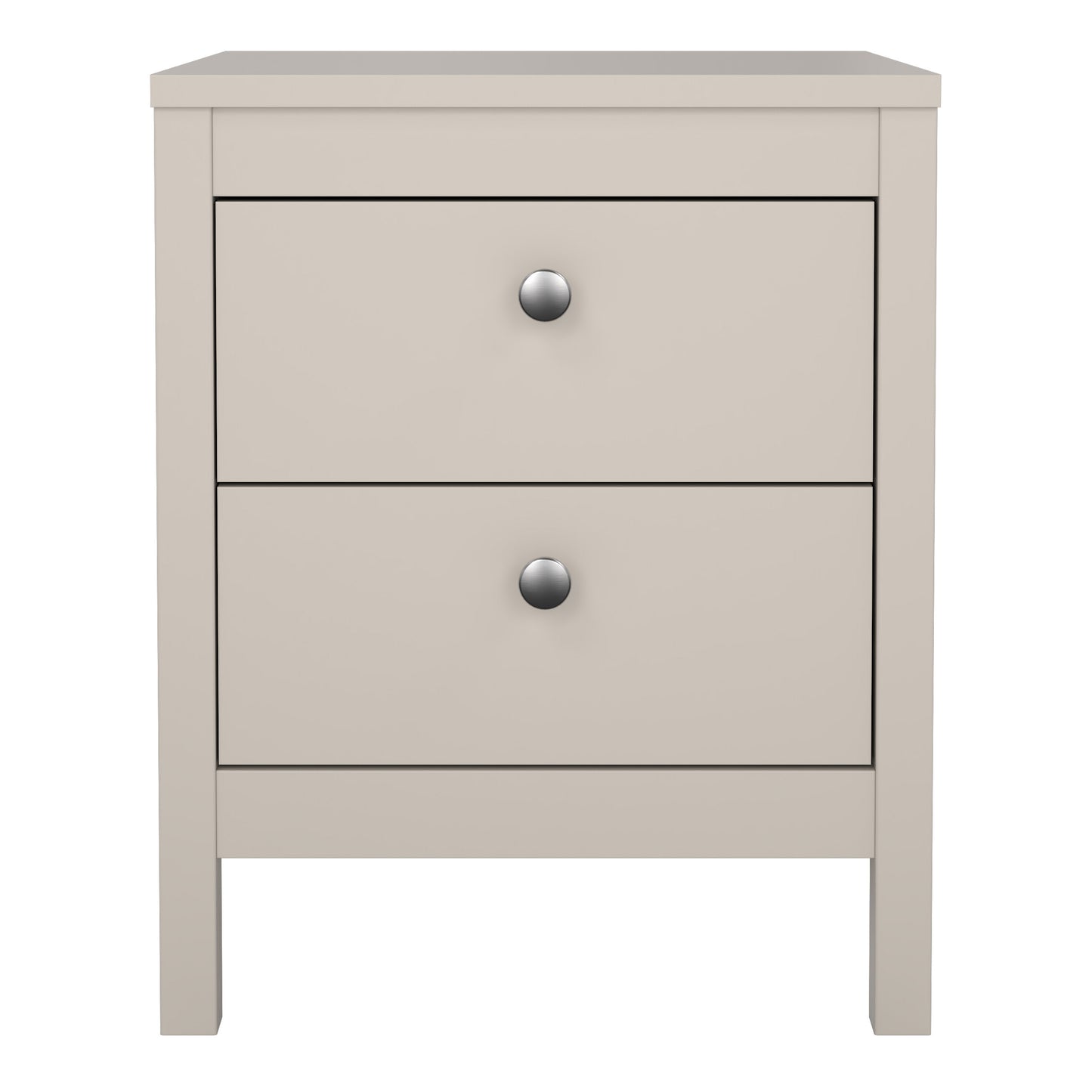 Madrid Bedside Table 2 Drawers in Cashmere
