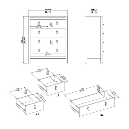 Madrid Chest 3+2 Drawers in Cashmere