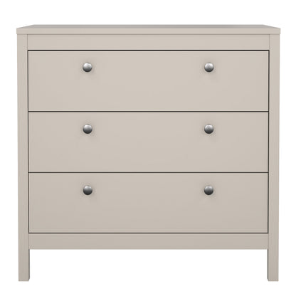 Madrid Chest 3 Drawers in Cashmere