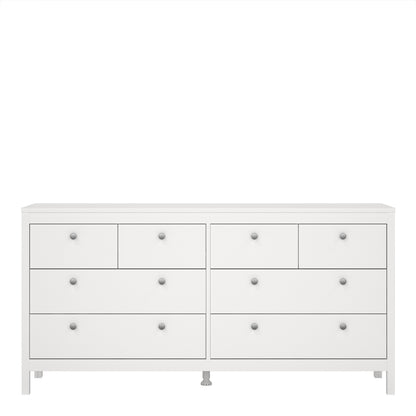 Madrid Double Dresser 4+4 Drawers in White