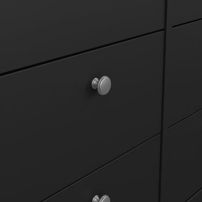 Madrid Double Dresser 4+4 Drawers in Matt Black