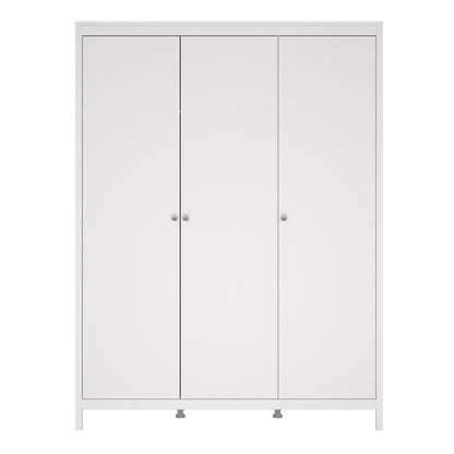 Madrid Wardrobe with 3 Doors in White