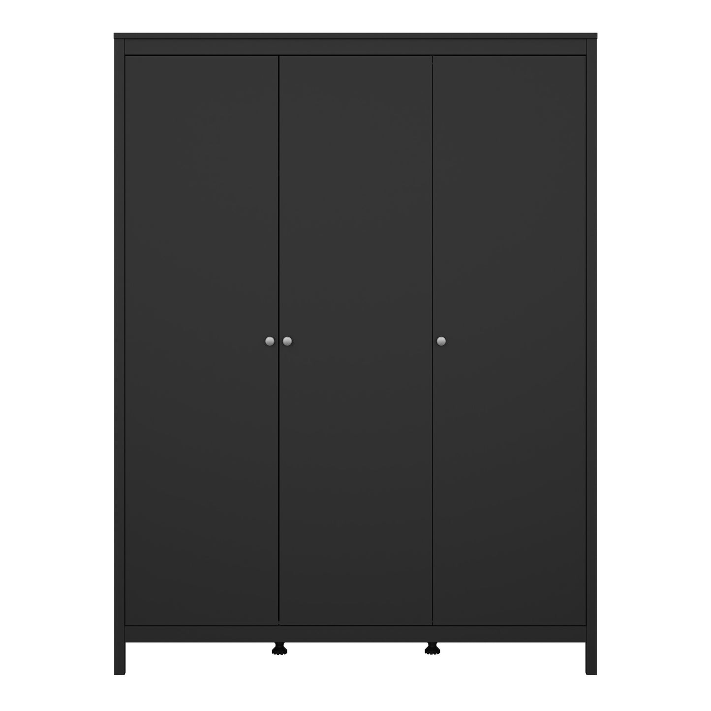 Madrid Wardrobe with 3 Doors in Matt Black