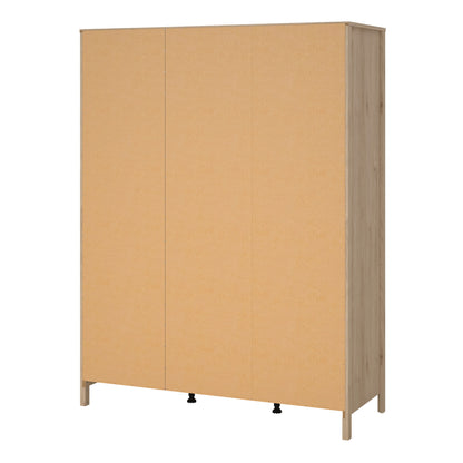 Madrid Wardrobe with 3 Doors in Jackson Hickory Oak