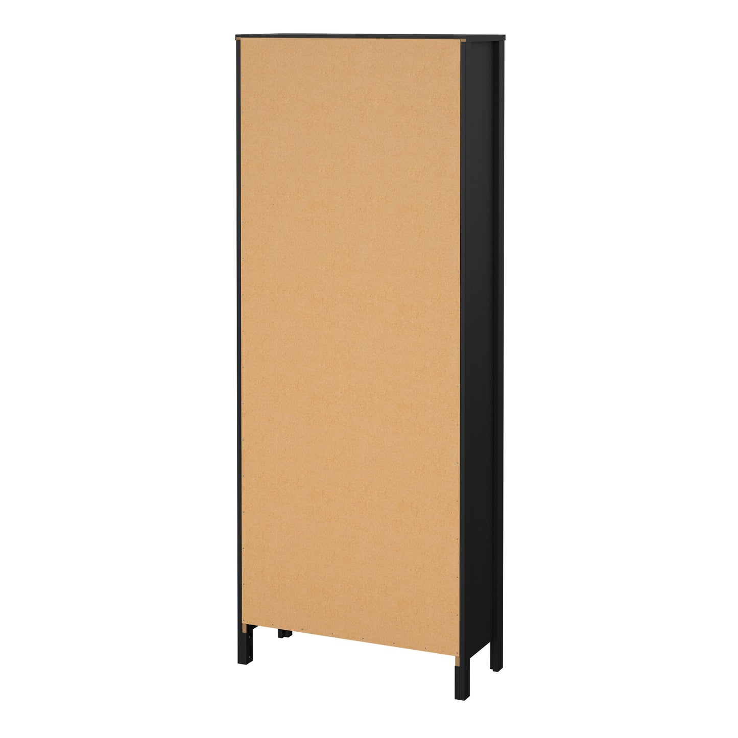Madrid China Cabinet 2 Glass Doors with 3 Drawers in Matt Black