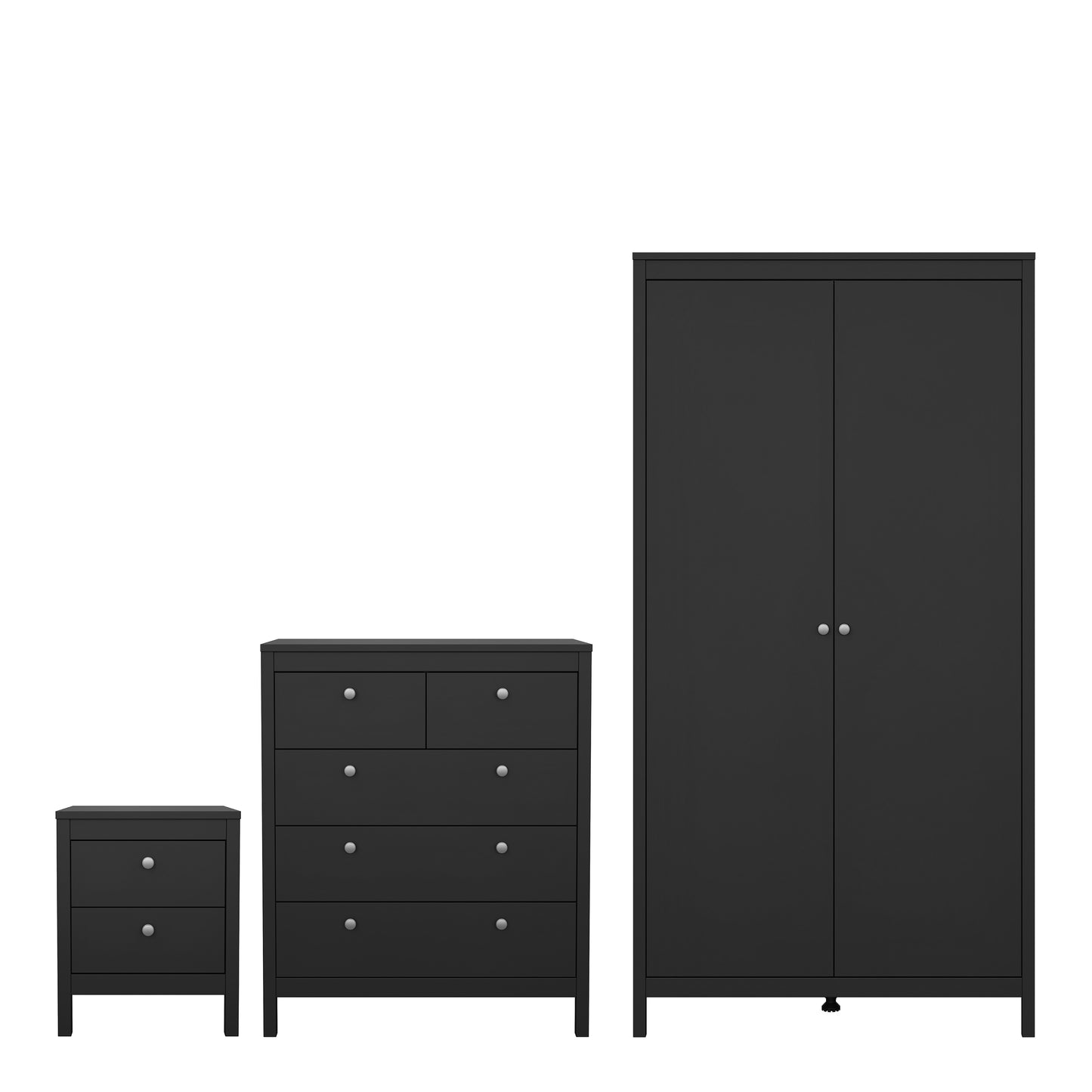 Madrid Bedroom Package in Matt Black