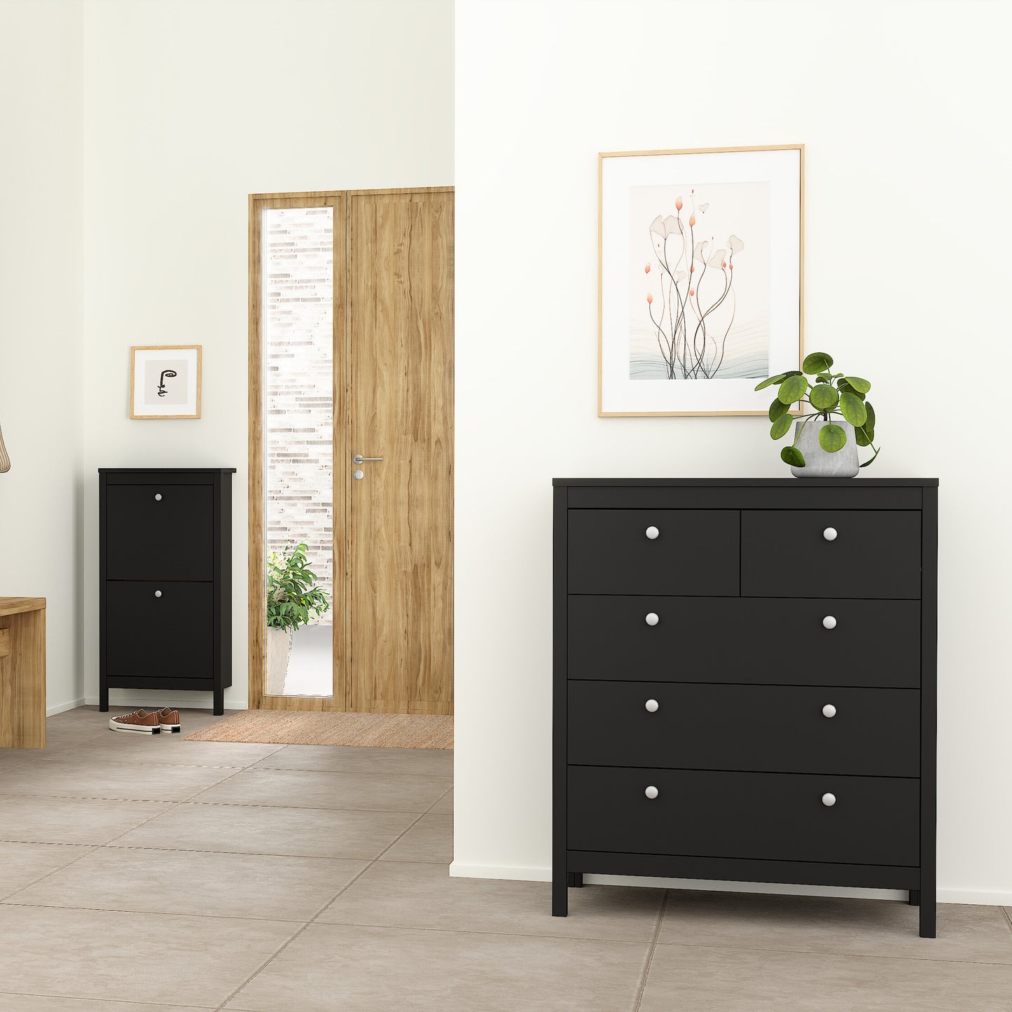 Madrid Bedroom Package in Matt Black