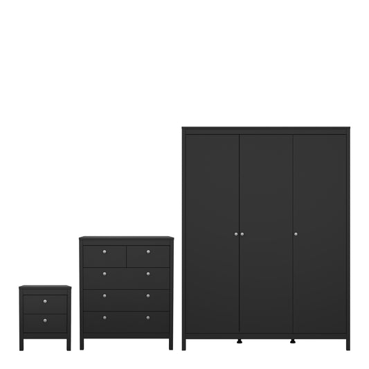 Madrid Bedroom Package in Matt Black