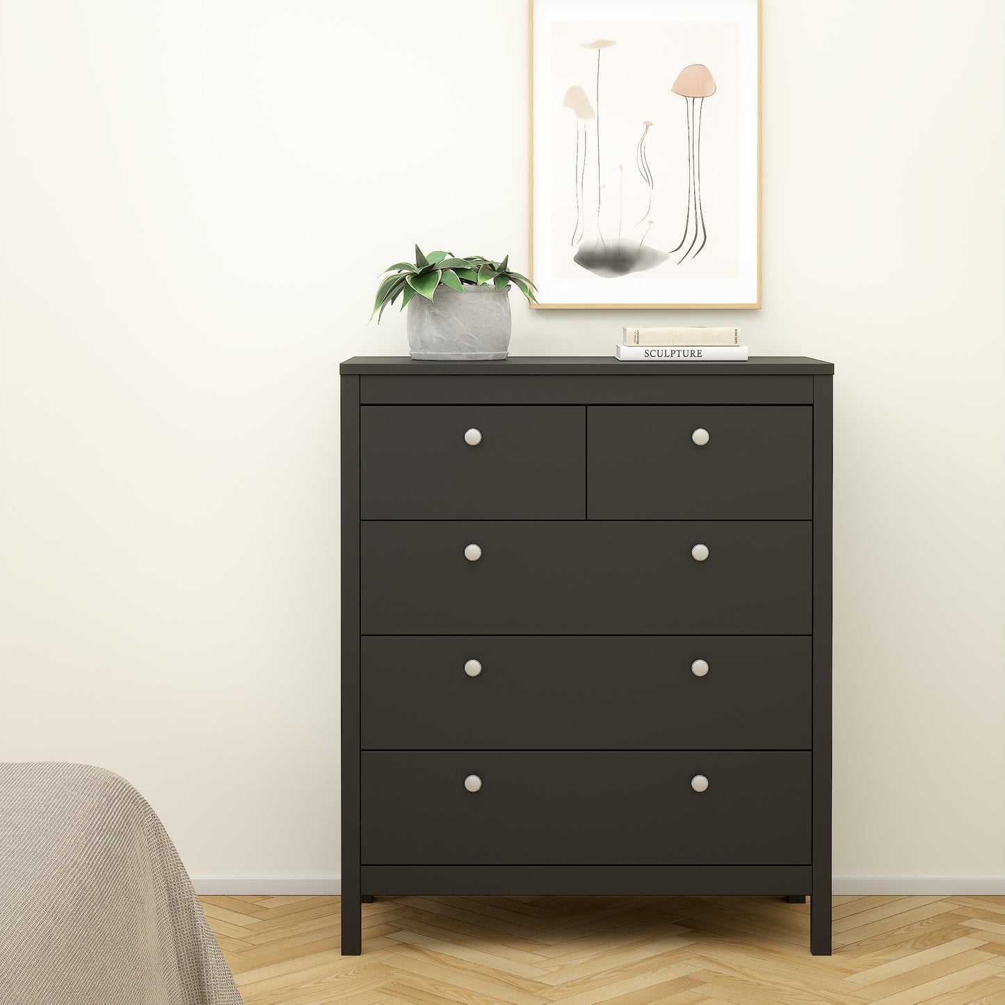 Madrid Bedroom Package in Matt Black