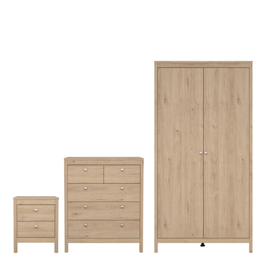 Madrid Bedroom Package in Jackson Hickory Oak