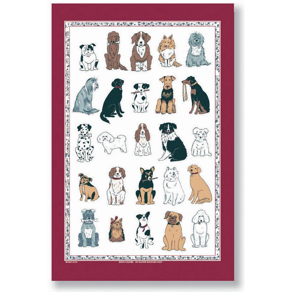 Dogs Galore Cotton Tea Towel