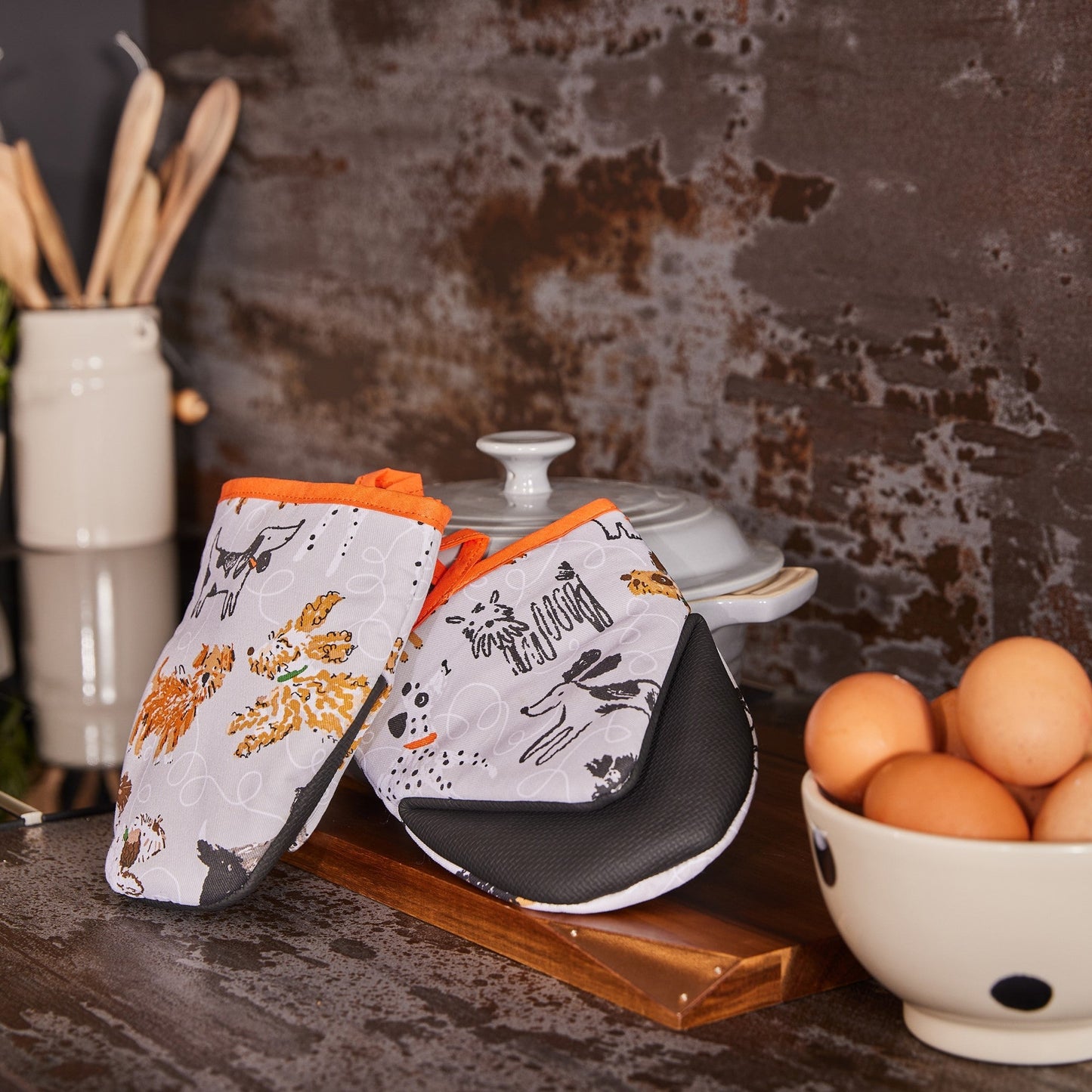 Dog Days Microwave Mitts Pair