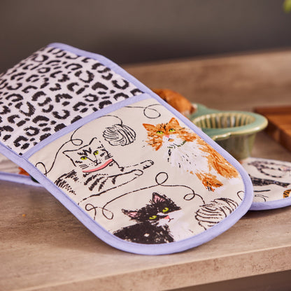 Feline Friends Double Oven Glove