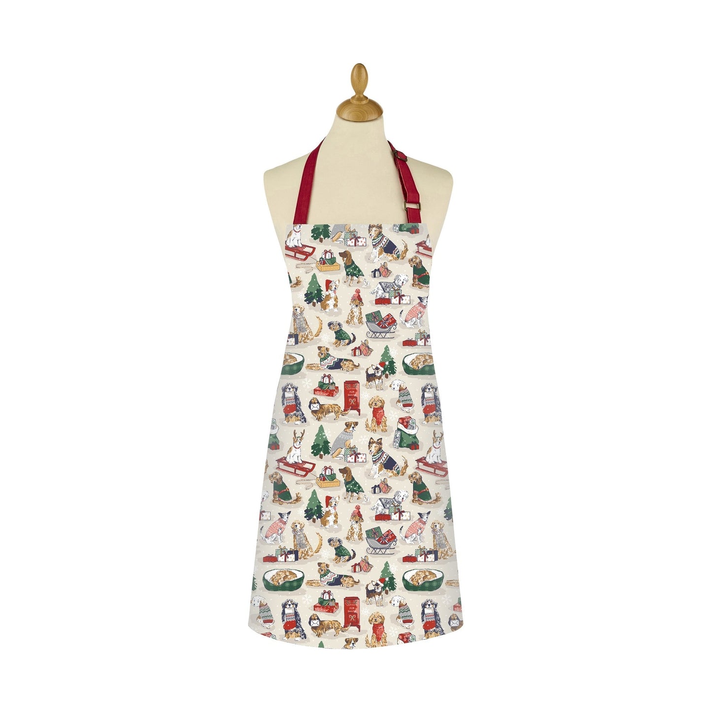 Merry Mutts Christmas Cotton Apron