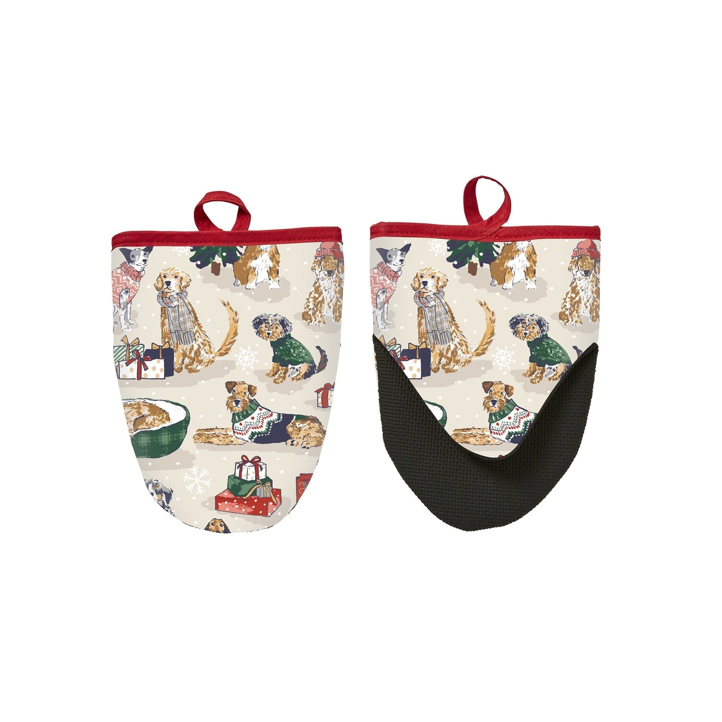Merry Mutts Christmas Microwave Mitts Pair