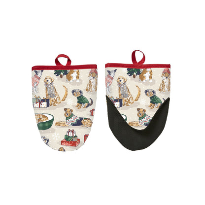 Merry Mutts Christmas Microwave Mitts Pair