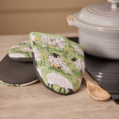 Woolly Sheep Microwave Mitts Pair