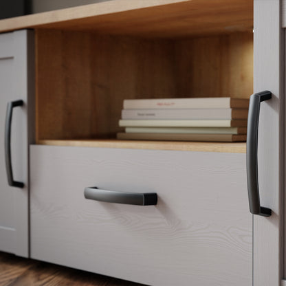 Bohol 2 Door 1 Drawer TV Unit in Riviera Oak/Grey Oak