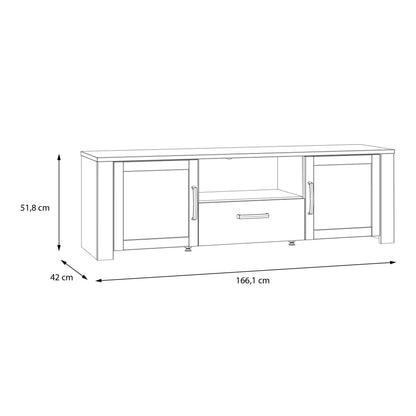 Bohol TV Unit Inc. LED Light in Riviera Oak/Grey Oak