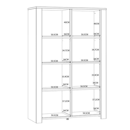 Bohol Display Cabinet inc. 2x LED Lights in Riviera Oak/White