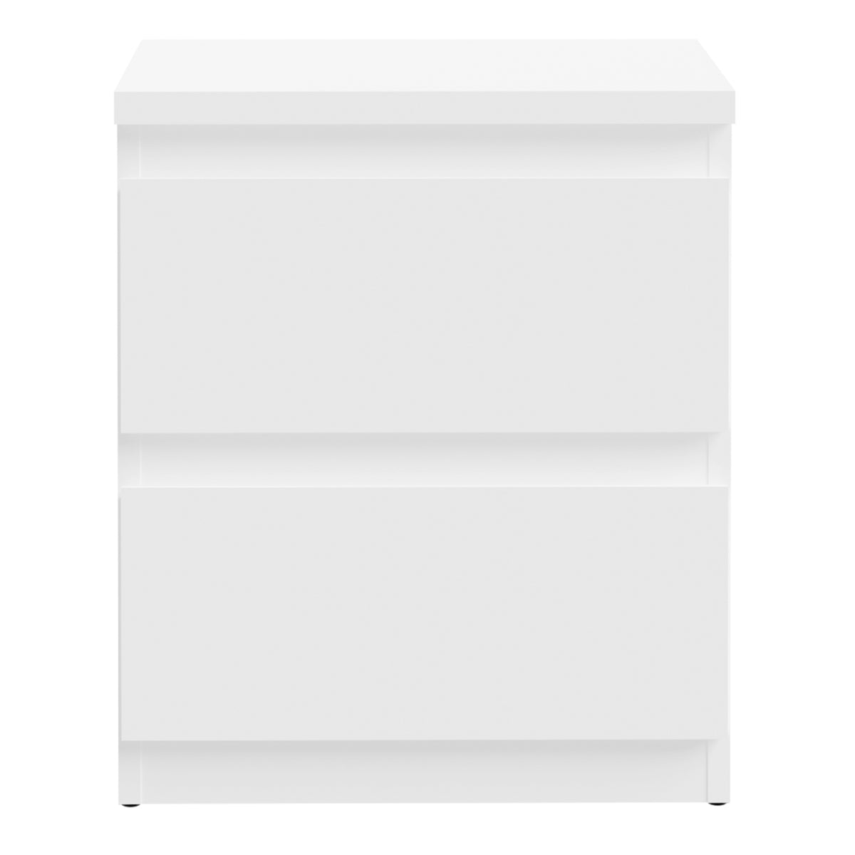 Edmore 2 Drawer Bedside Table in White
