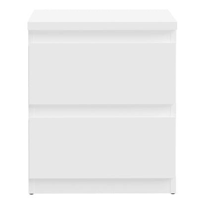 Edmore 2 Drawer Bedside Table in White