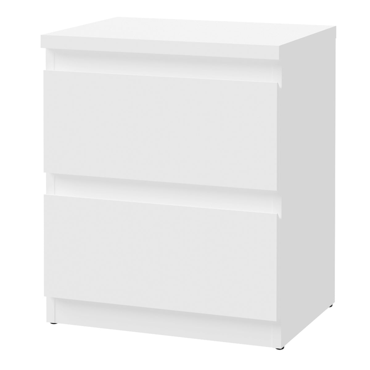 Edmore 2 Drawer Bedside Table in White