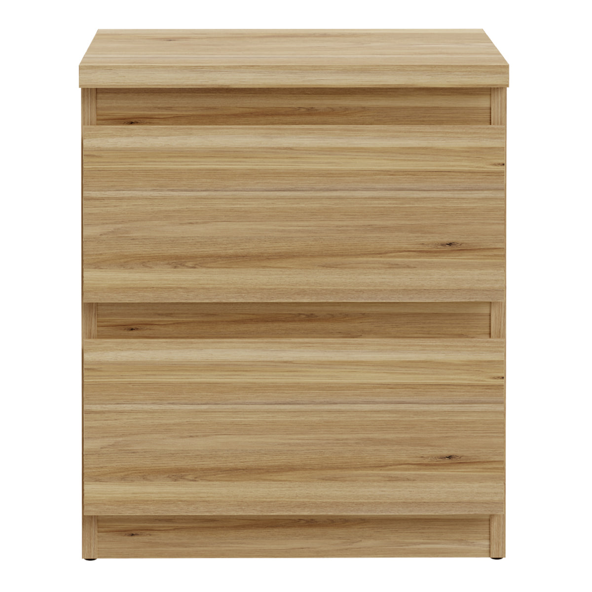 Edmore 2 Drawer Bedside Table in Mauvella Oak