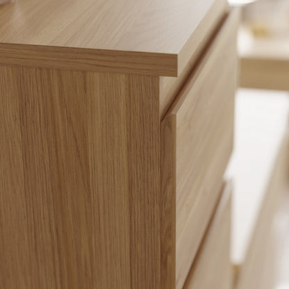 Edmore 2 Drawer Bedside Table in Mauvella Oak