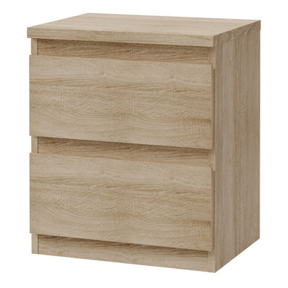 Edmore 2 Drawer Bedside Table in Sonoma Oak