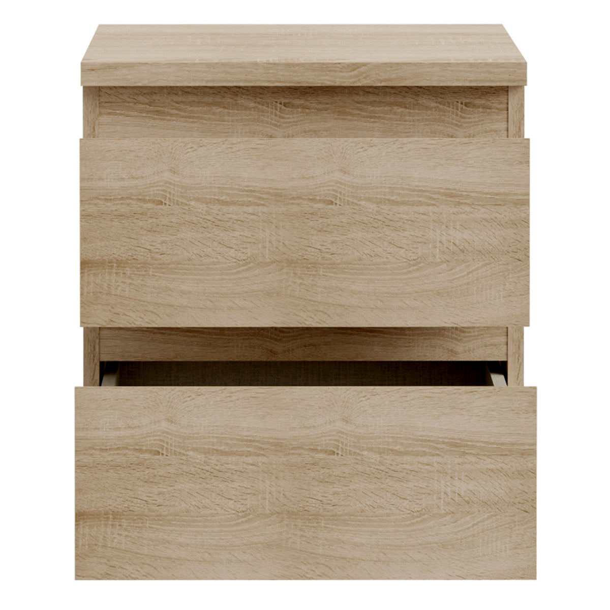 Edmore 2 Drawer Bedside Table in Sonoma Oak
