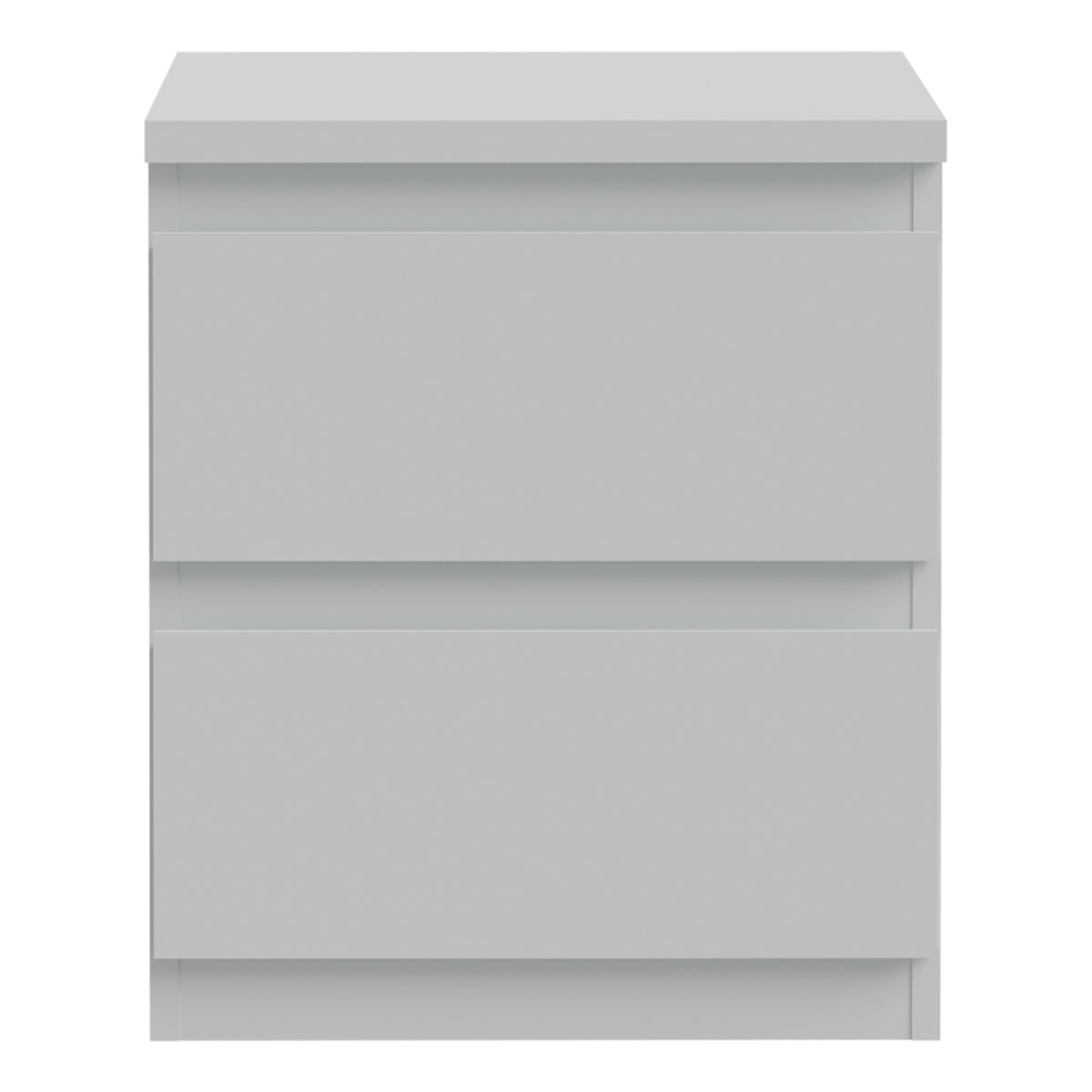 Edmore 2 Drawer Bedside Table in Light Grey