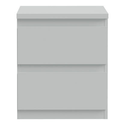 Edmore 2 Drawer Bedside Table in Light Grey