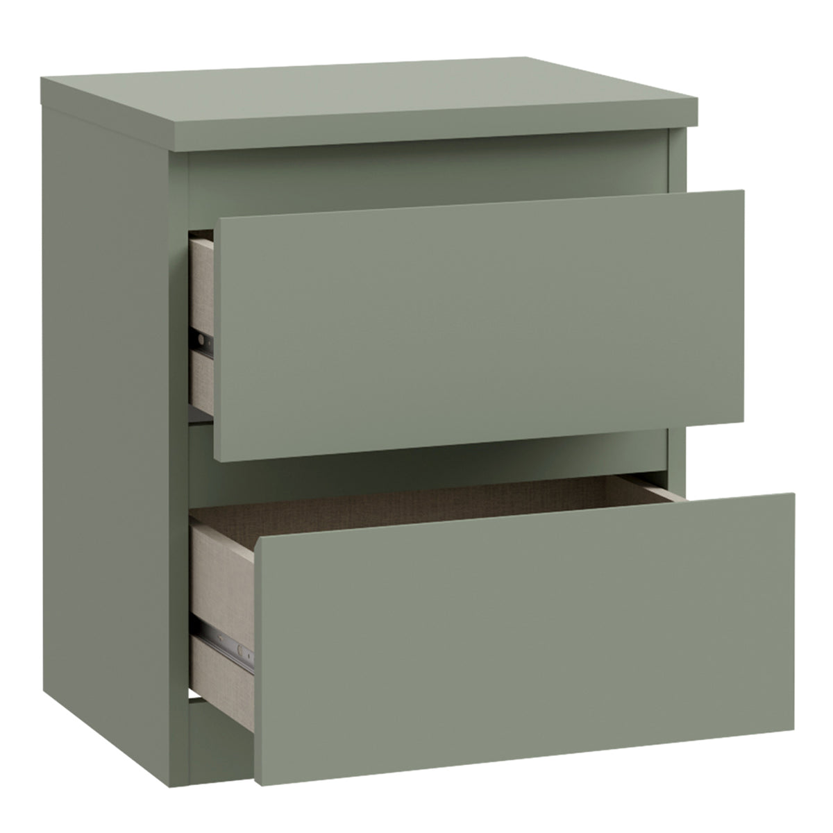 Edmore 2 Drawer Bedside Table in Sage Green