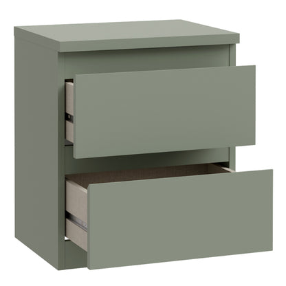 Edmore 2 Drawer Bedside Table in Sage Green