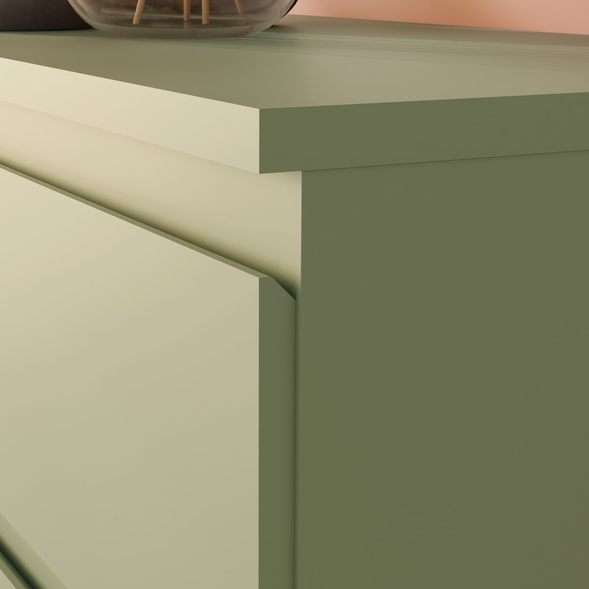 Edmore 2 Drawer Bedside Table in Sage Green
