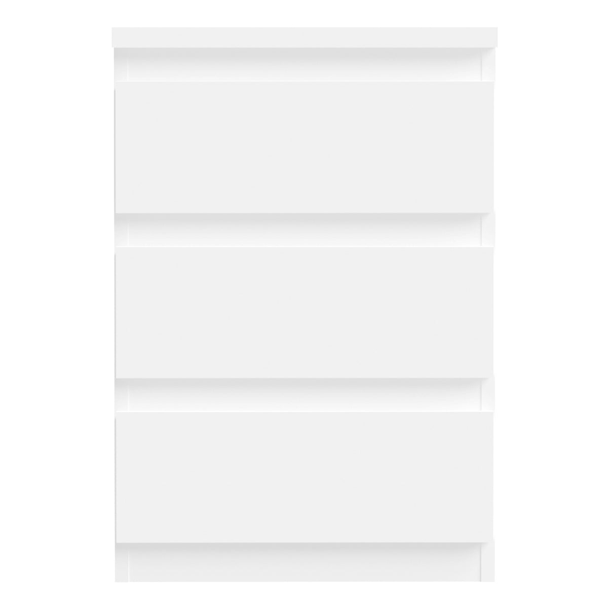 Edmore 3 Drawer Bedside Chest in White