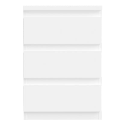 Edmore 3 Drawer Bedside Chest in White