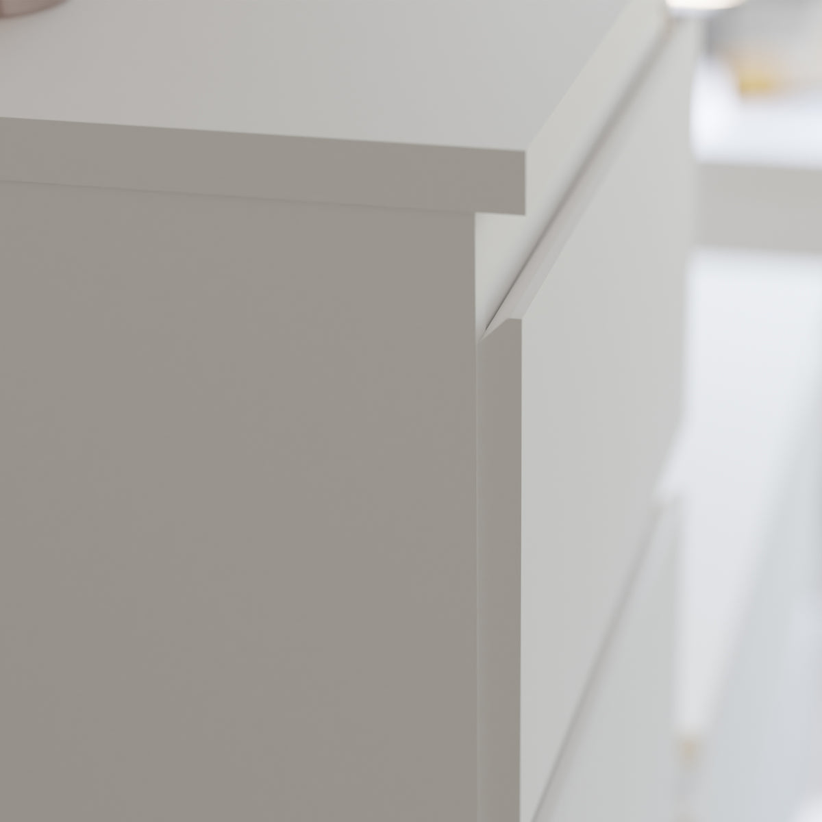 Edmore 3 Drawer Bedside Chest in White