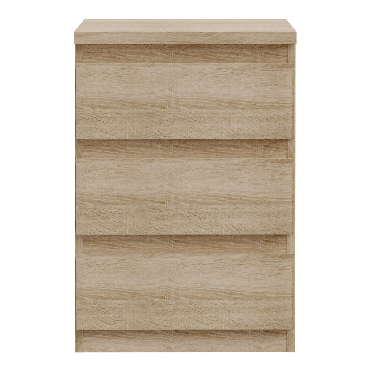 Edmore 3 Drawer Bedside Chest in Sonoma Oak