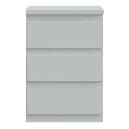 Edmore 3 Drawer Bedside Chest in Light Grey