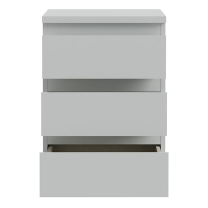 Edmore 3 Drawer Bedside Chest in Light Grey