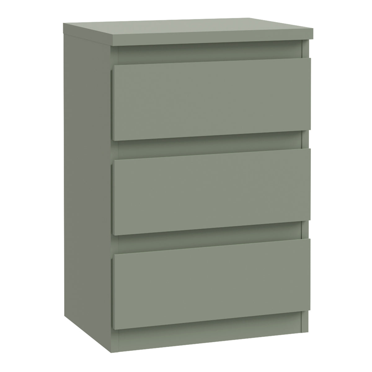 Edmore 3 Drawer Bedside Chest in Sage Green