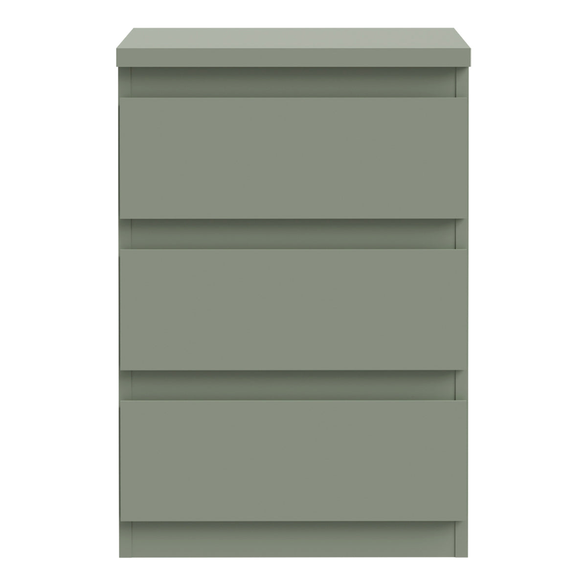 Edmore 3 Drawer Bedside Chest in Sage Green